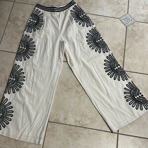 Ollari Embellished Wide-Leg Pants from Anthropology